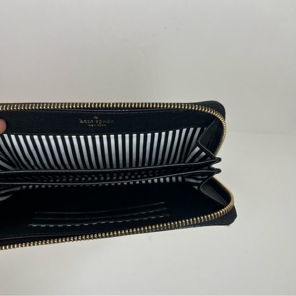Kate Spade Large Black Zip-Around Wallet - Picture 3 of 4